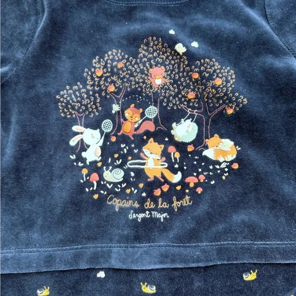 NEW Sergent Major Velour Footie 12 Months - Picture 3 of 9